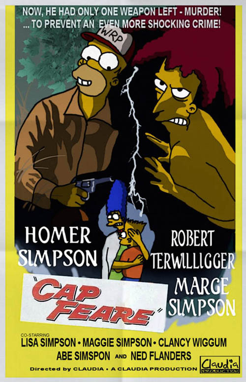 Posters de filmes no universo Simpsons
